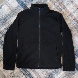 Kids Black Fleece Full-Zip Jacket